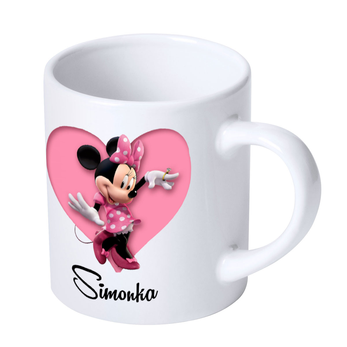 Becks hrnček  s menom Minnie so srdiečkom