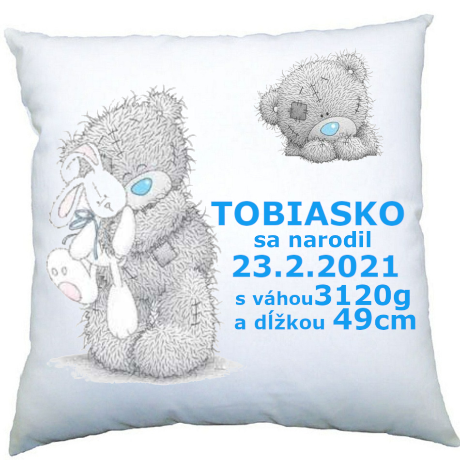Vankúšik MackoMeTo s menom