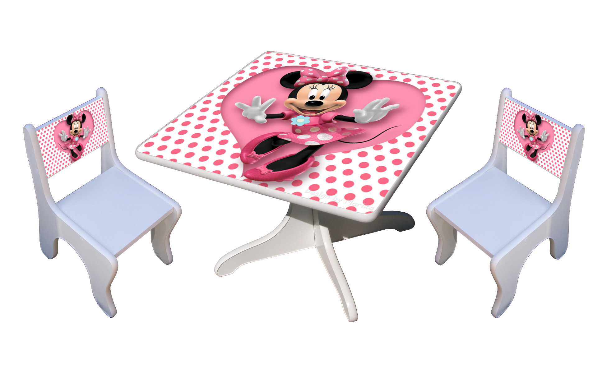 Becks stolík + 2x stolička Minnie 3